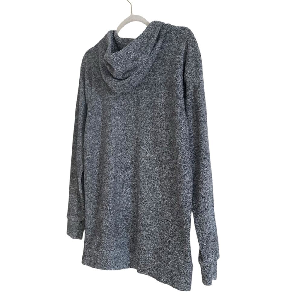 MV Sports Mammoth Gray White Terrycloth Slim Lightweight Hoodie Size Medium - Picture 4 of 16